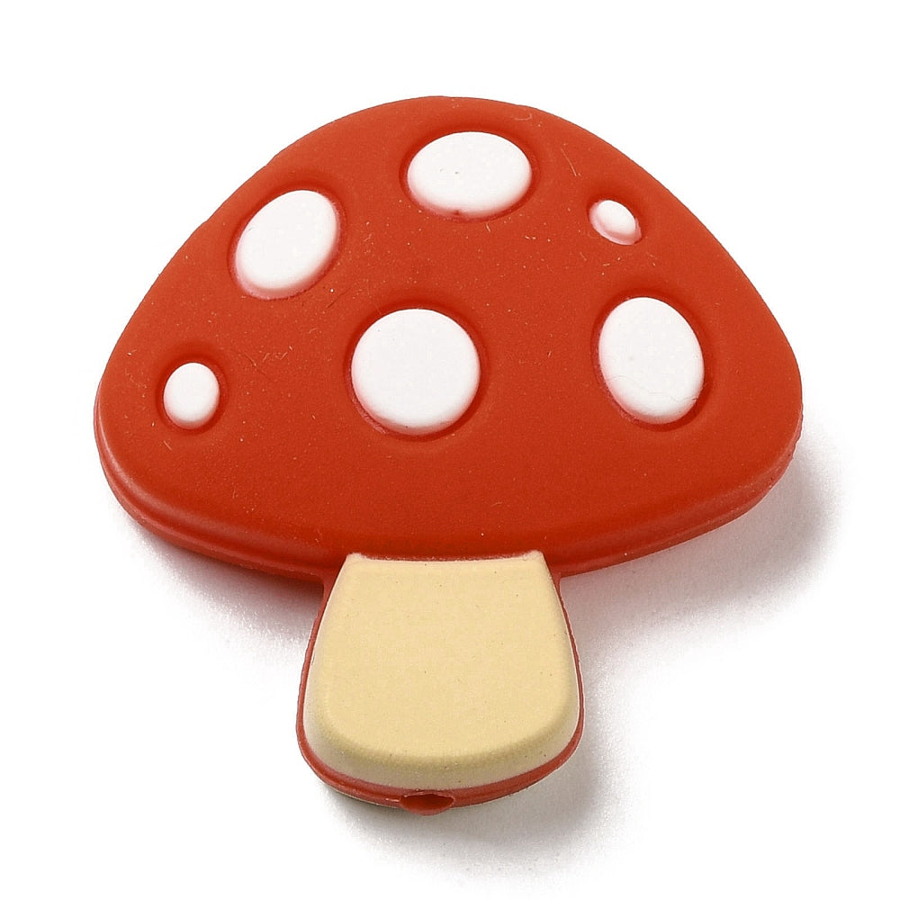 Mushroom Food Grade Eco-Friendly Silicone Focal Beads