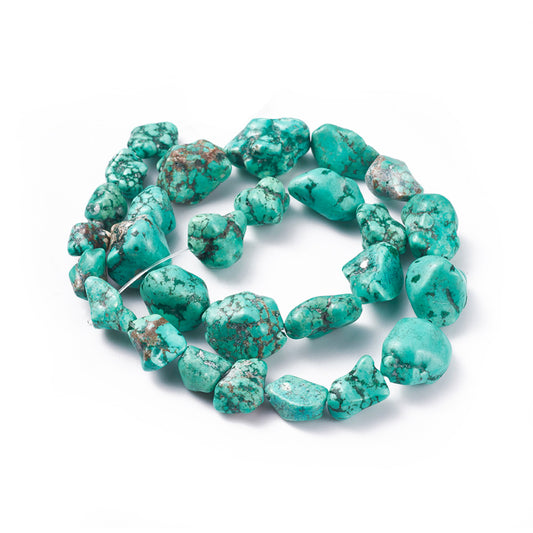Magnesite 8mm Bead Strands Nuggets Turquoise