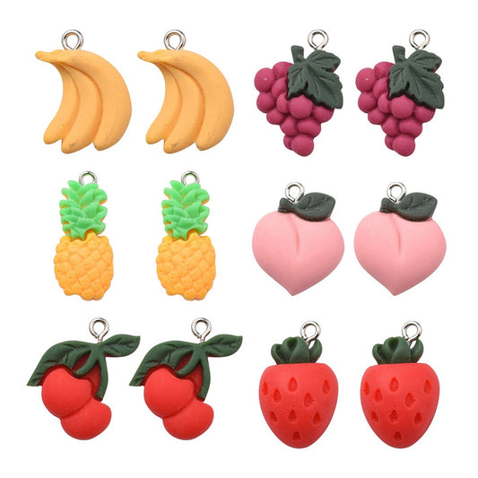 Fruit Themed Pendants 12 Pieces