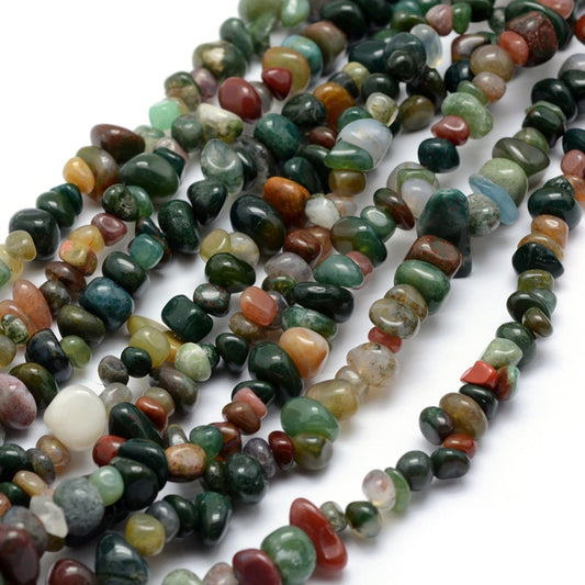 Natural Indian Agate Beads Strands, Chip Size: about 5~8mm