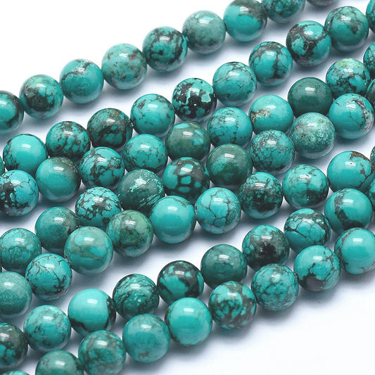 Magnesite Bead Strands Dyed 6mm Turquoise