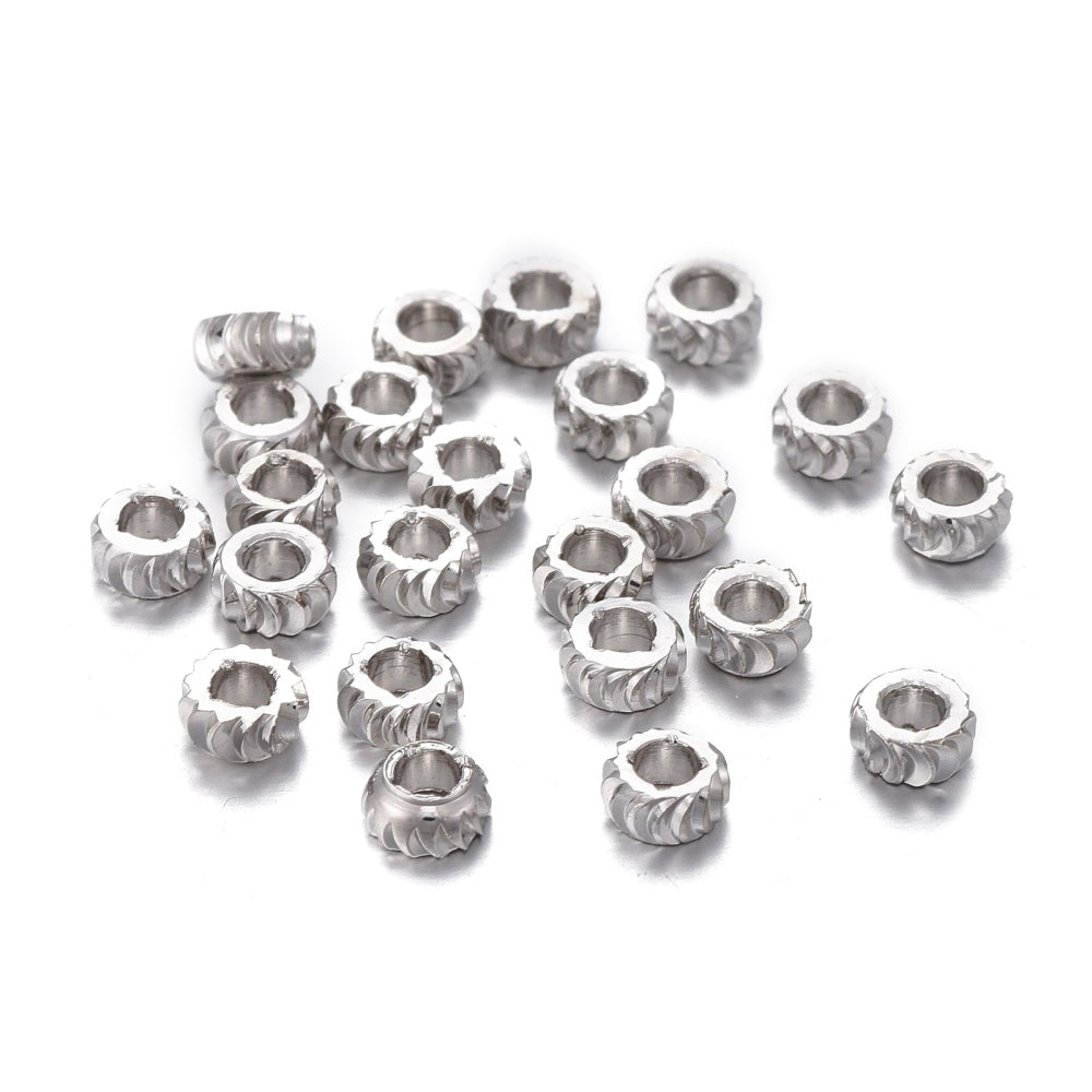 Brass Spacer Beads 50 pack