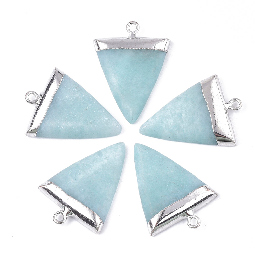 Triangle Gemstone Pendants