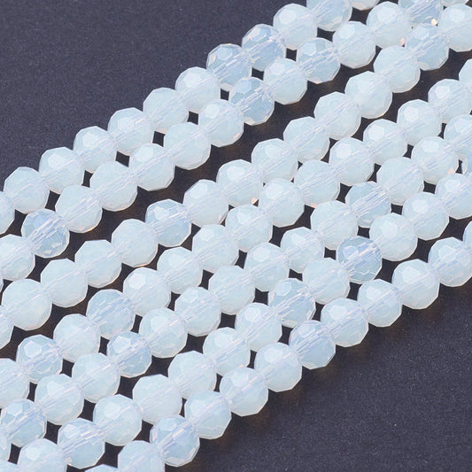 Opalite Beads Strands, Faceted Round Size: 4mm