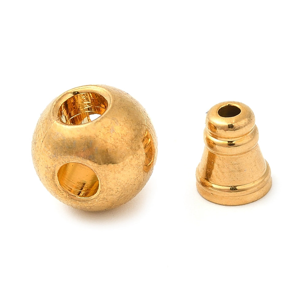 Rack Plating Brass 3 Hole Guru Beads, T-Drilled Beads, Teardrop, Long-Lasting Plated, Golden