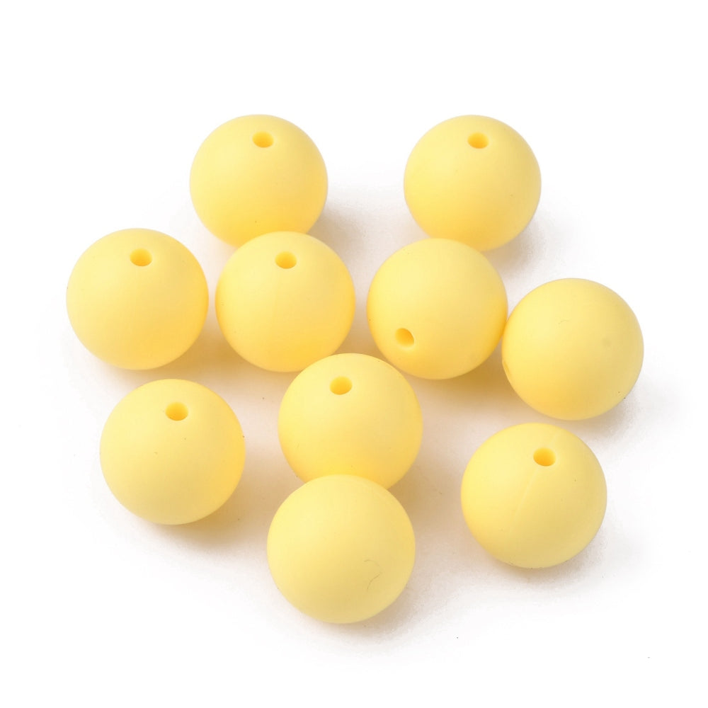 Champagne Gold Silicone Beads 15mm