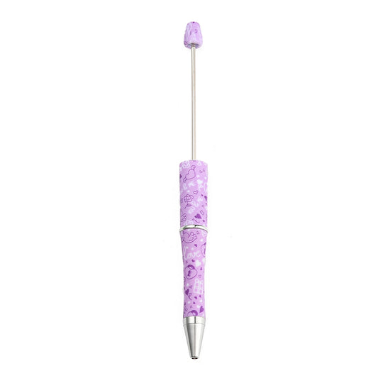 Beadable Pen, Violet Heart Themed