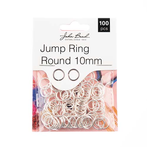 Must Have Findings Jump Ring Round 10MM Silver 100pcs | The Pink Bead Shop Canada