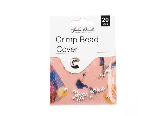 Bead Crimp Cover 3mm Silver or Gold 20pcs