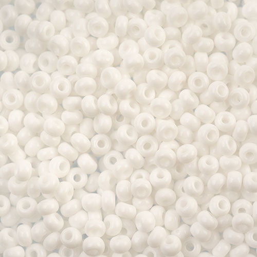 Czech Seed Beads John Bead apx 24g Vial 8/0 Opaque White 0552