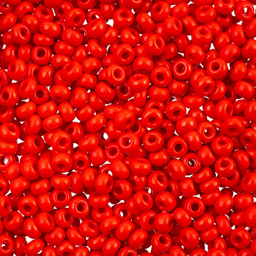 Czech Seed Beads John Bead apx 24g Vial 8/0 Opaque Medium Red 0557