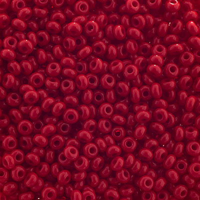 Czech Seed Beads John Bead apx 24g Vial 8/0 Opaque Light Red 0558