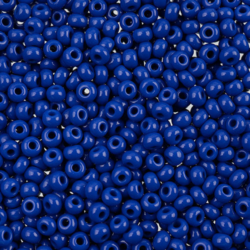 Czech Seed Beads John Bead apx 24g Vial 8/0 Opaque Medium Royal Blue 0559