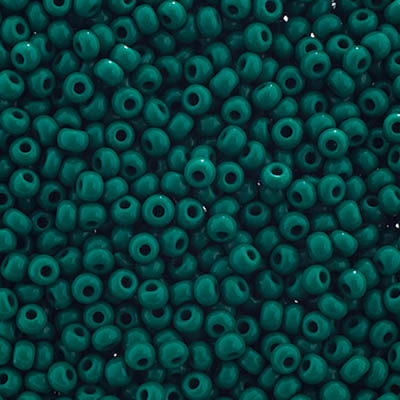 Czech Seed Beads John Bead apx 24g Vial 8/0 Opaque Medium Dark Green 0560