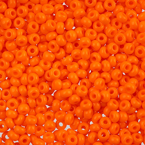 Czech Seed Beads John Bead apx 24g Vial 8/0 Opaque Orange 0561