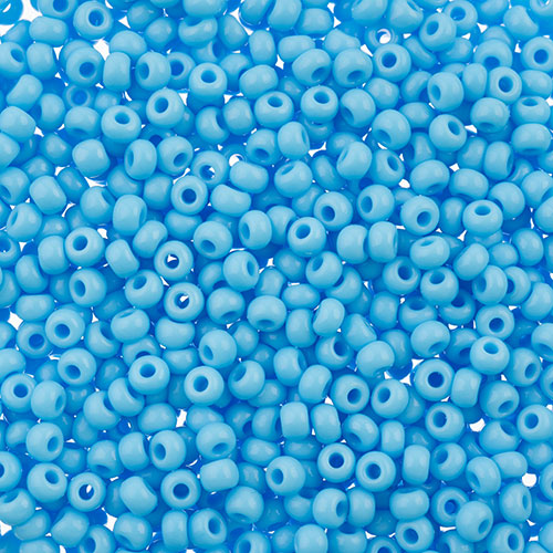 Czech Seed Beads John Bead apx 24g Vial 8/0 Opaque Light Blue 0563