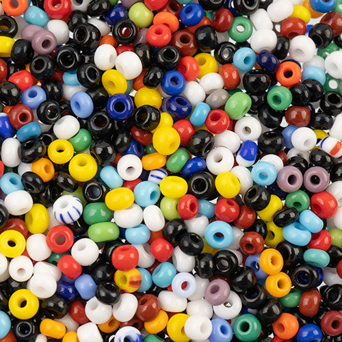 Czech Seed Beads John Bead apx 24g Vial 8/0 Opaque Multi Mix 0572