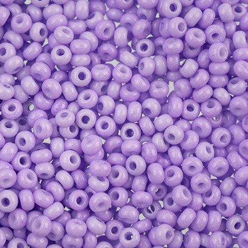 Czech Seed Beads John Bead apx 24g Vial 8/0 Purple Chalk Dyed 0587