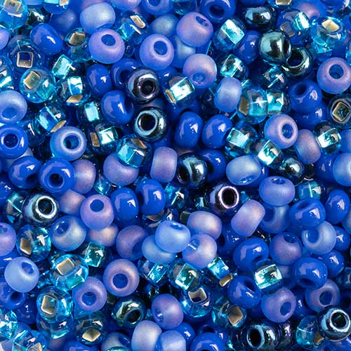 Czech Seed Beads John Bead apx 24g Vial 8/0 Deep Sea Mix 0602