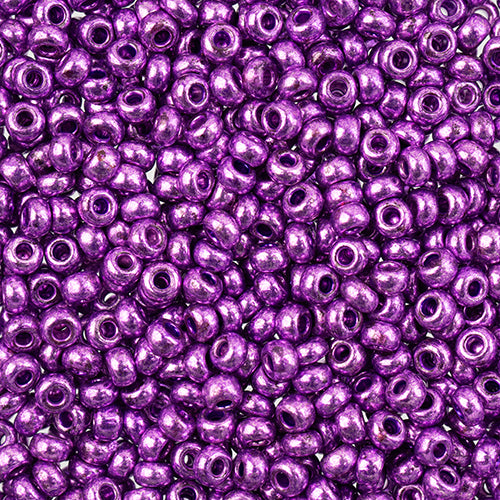 Czech Seed Beads John Bead apx 24g Vial 8/0 Opaque Purple Metallic 0706