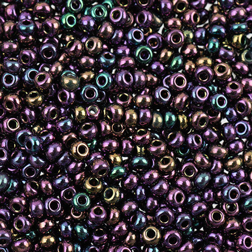Czech Seed Beads John Bead apx 24g Vial 8/0 Opaque Purple Iris 0708