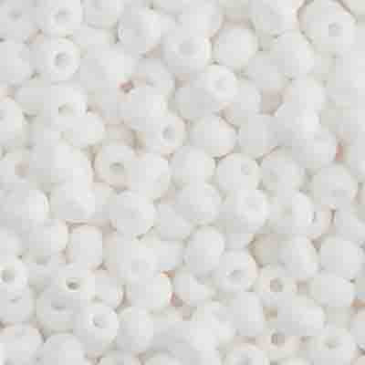 Czech Seed Beads Size 6/0 Opaque White – Approx. 22g Vial | The Pink Bead Shop Canada