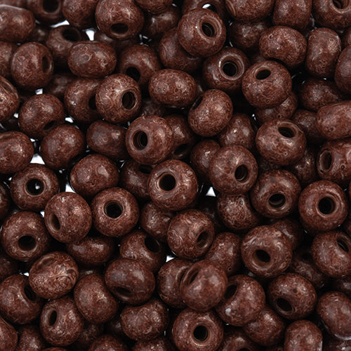 Czech Seed Beads Size 6/0 Terra Intensive Dark Brown – Approx. 22g Vial | The Pink Bead Shop Canada
