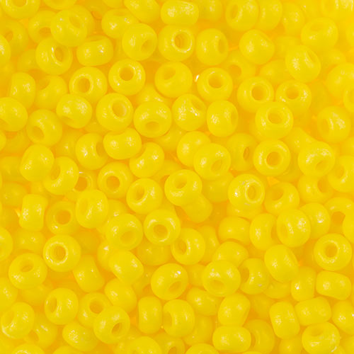 Czech Seed Beads 8/0 Terra Intensive Yellow – Approx. 22g Vial | The Pink Bead Shop Canada