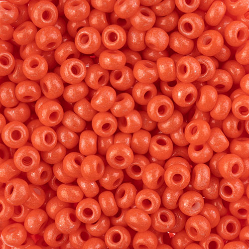 Czech Seed Beads 8/0 Terra Intensive Orange – Approx. 22g Vial | The Pink Bead Shop Canada