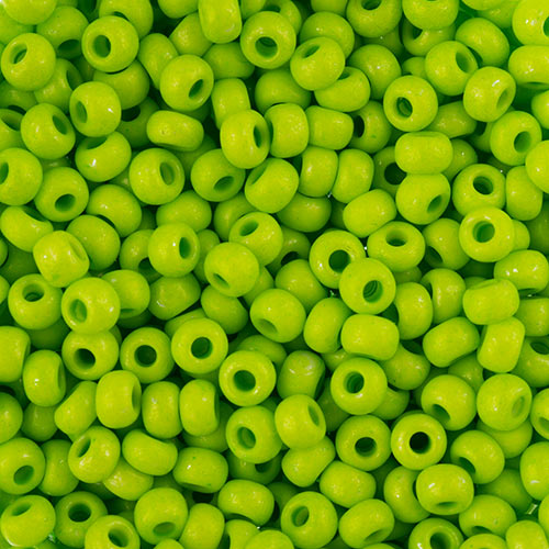 Czech Seed Beads 8/0 – Terra Intensive Light Green (22g Vial) | The Pink Bead Shop Canada
