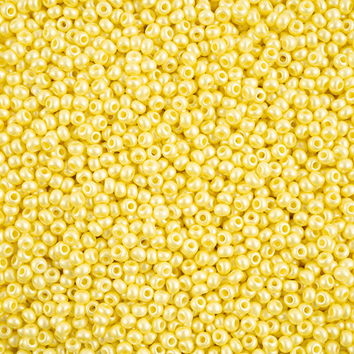 Czech Seed Beads 8/0 – Permalux Chalk Light Yellow (22g Vial) | The Pink Bead Shop Canada