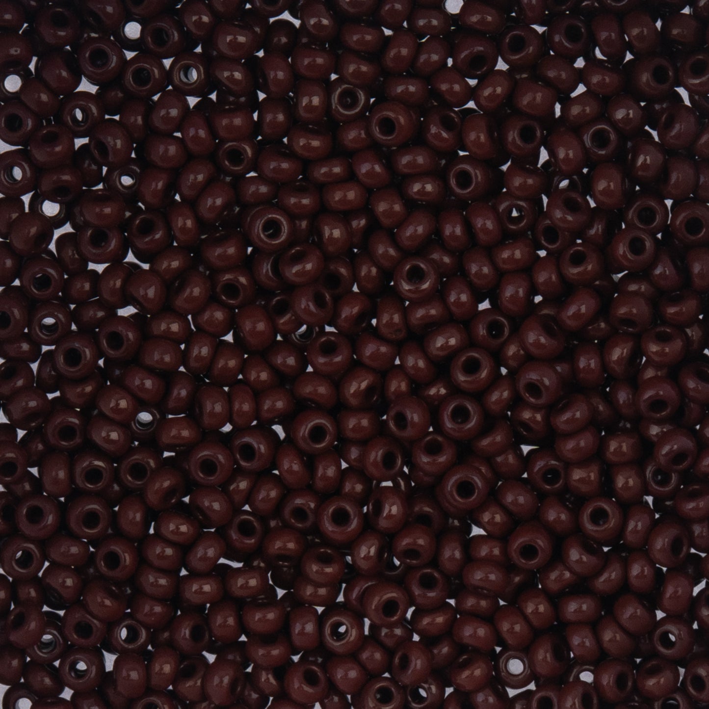 Czech Seed Beads 8/0 Opaque Dark Brown – Approx. 22g Vial | The Pink Bead Shop Canada