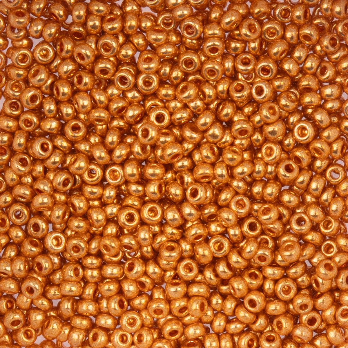 Czech Seed Beads Size 8/0 Metallic Gold – 22g Vial | The Pink Bead Shop Canada