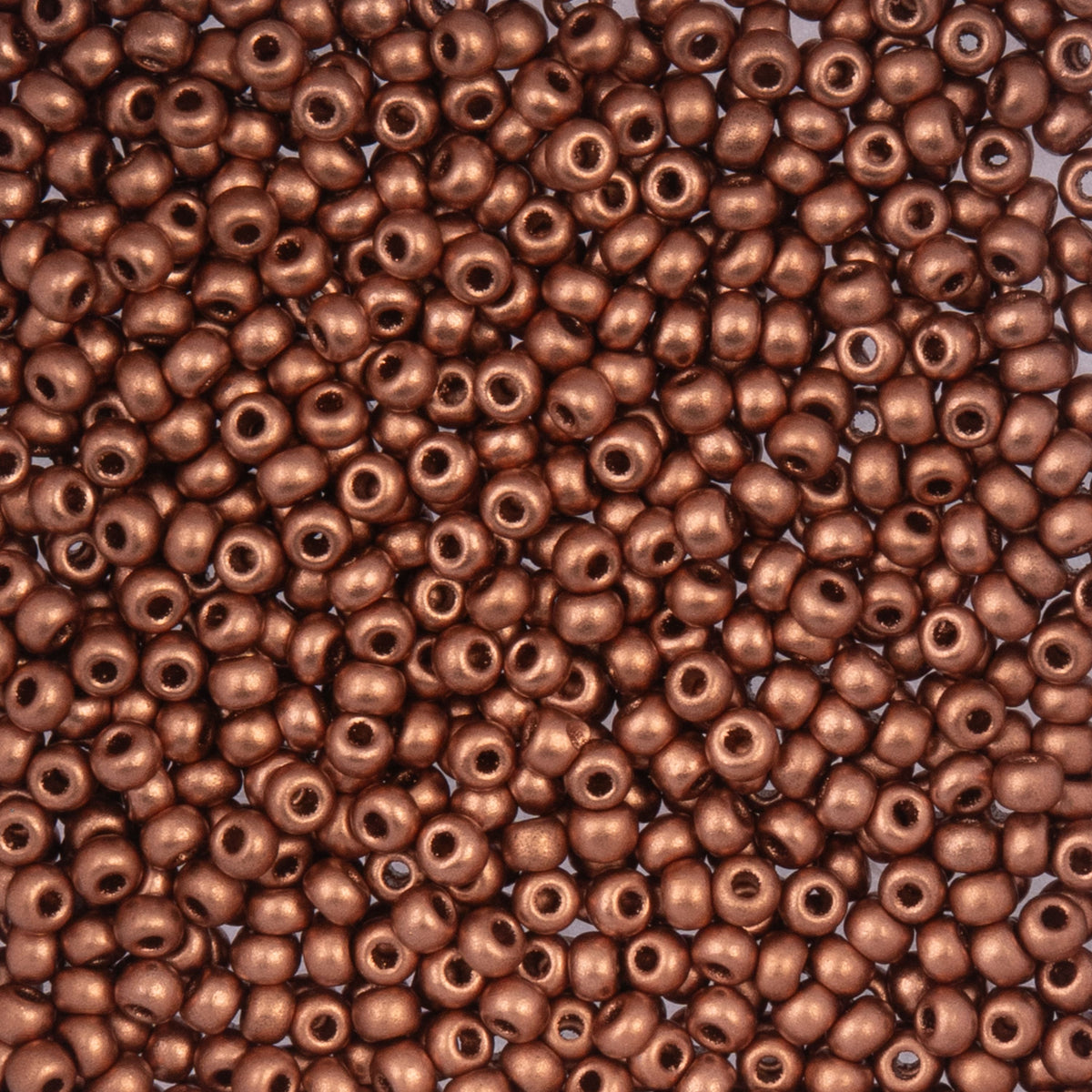 Czech Seed Beads Size 8/0 Metallic Light Copper – 22g Vial | The Pink Bead Shop Canada