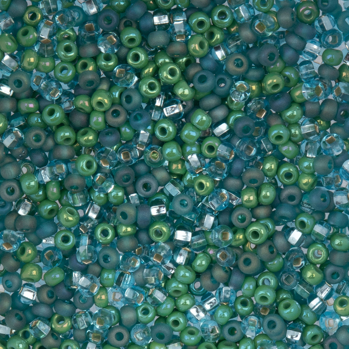 Czech Seed Beads Size 8/0 Retro Blue Mix – 22g Vial | The Pink Bead Shop Canada