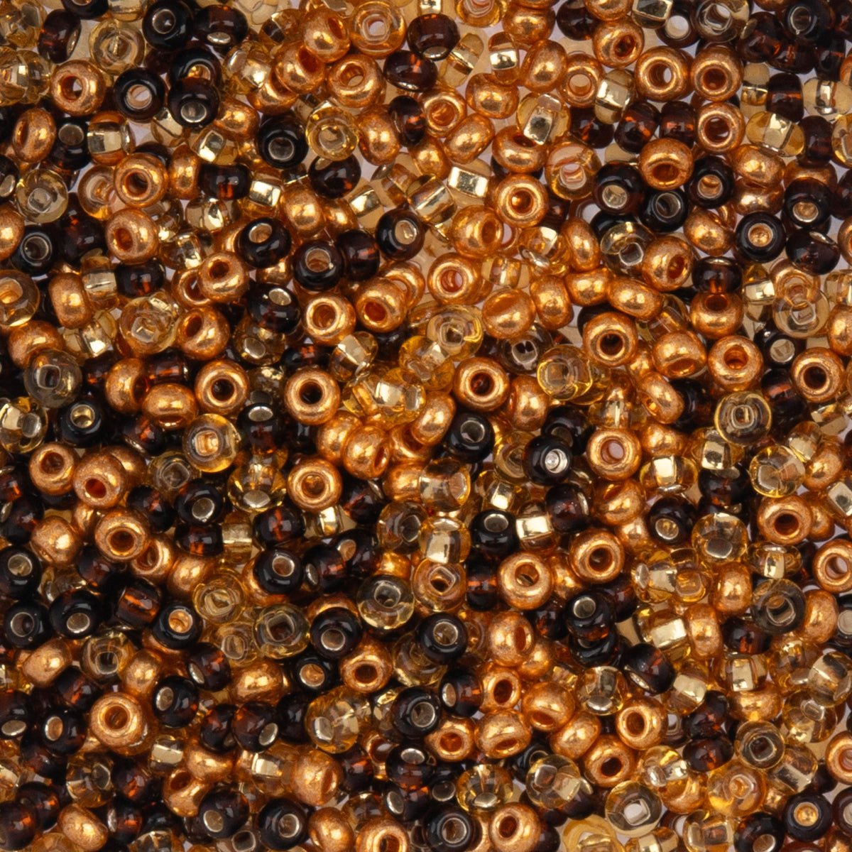 Czech Seed Beads Size 8/0 Royal Topaz Mix – 22g Vial | The Pink Bead Shop Canada