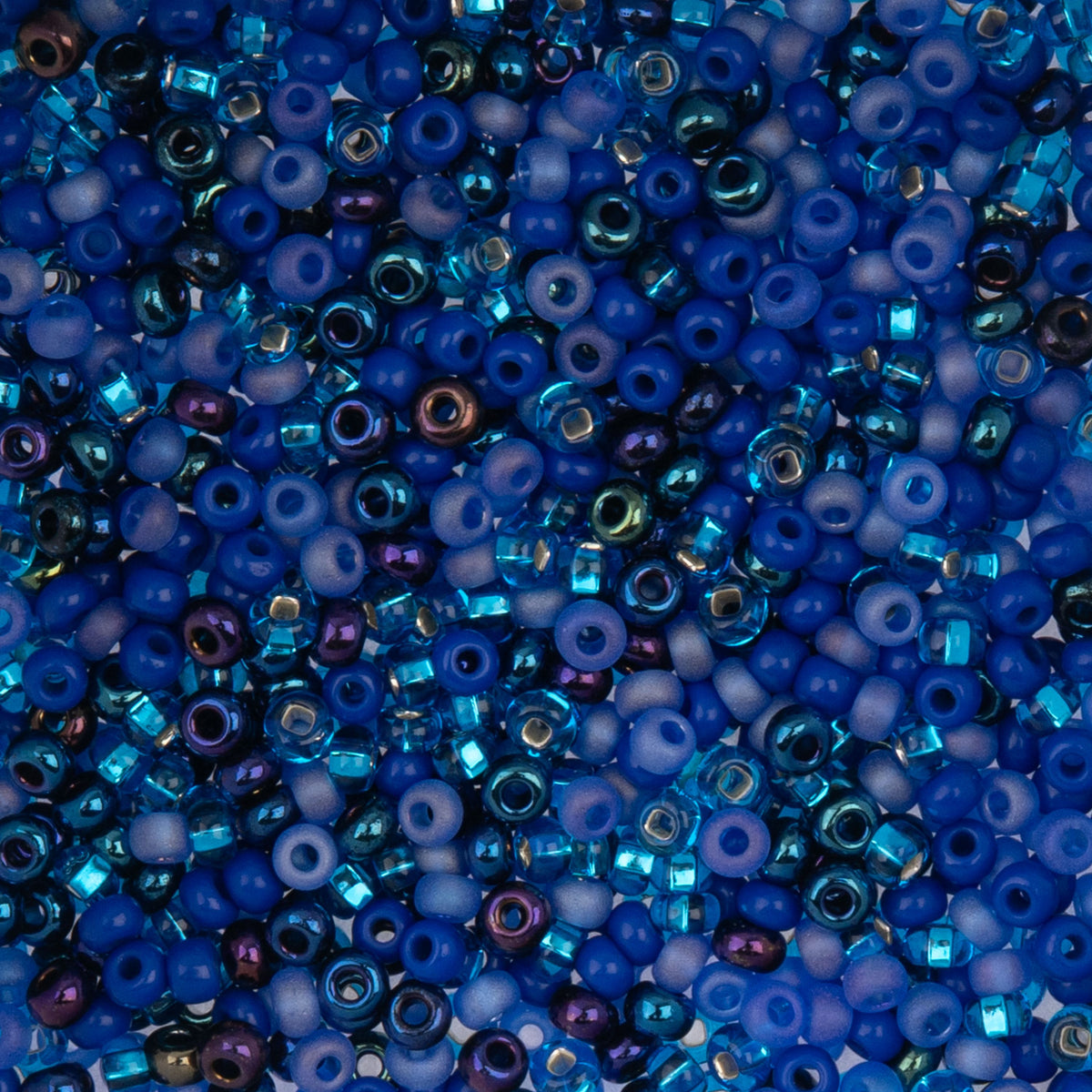 Czech Seed Beads Size 8/0 Deep Sea Mix – 22g Vial | The Pink Bead Shop Canada