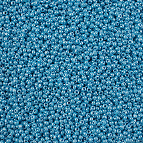 Czech Charlotte Cut Seed Bead 11/0 Opaque Light Blue Luster 20 Gram Vial | The Pink Bead Shop Canada