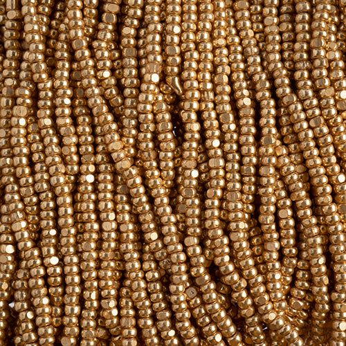 Czech Charlotte Cut Seed Bead 11/0 Metallic Gold Hank – Approx. 22g | The Pink Bead Shop Canada