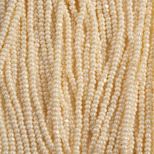 Czech Charlotte Cut Seed Bead 11/0 Opaque Pearl Eggshell Hank – Approx. 18g | The Pink Bead Shop Canada