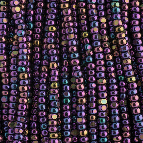 Czech Charlotte Cut Seed Bead 11/0 Metallic Purple AB Hank – Approx. 22g | The Pink Bead Shop Canada