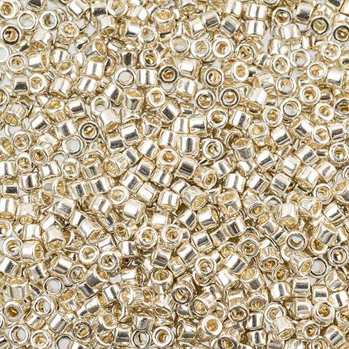 Miyuki Delica Size 11/0 Seed Beads – Silver Galvanized – 5.2g Vial | The Pink Bead Shop Canada