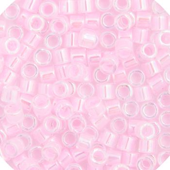 Miyuki Delica Size 11/0 Seed Beads – Pale Pink Lined-Dyed – 5.2g Vial | The Pink Bead Shop Canada
