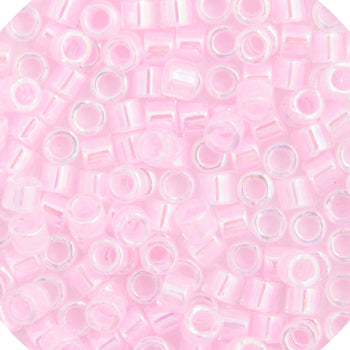Miyuki Delica 11/0 5.2g vial Pale Pink Lined-Dyed 0055V