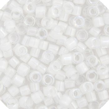 Miyuki Delica Size 11/0 Seed Beads – White AB Lined-Dyed – 5.2g Vial | The Pink Bead Shop Canada