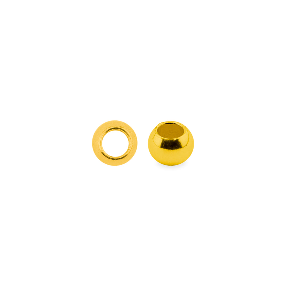 Beadalon Gold Colour Crimp Beads Size #2 (1.5 mm I.D.) Approx. 45 Pieces | The Pink Bead Shop Canada