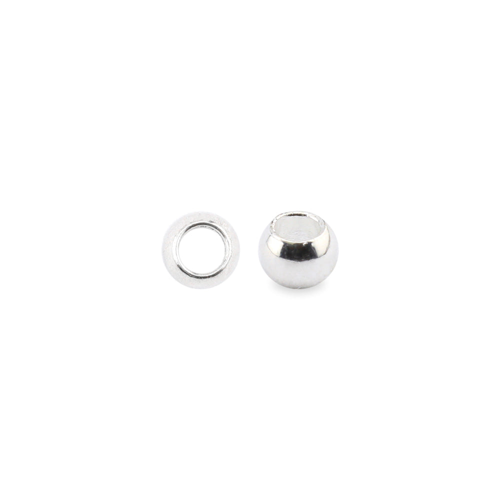 Beadalon Silver Plated Crimp Beads Size #2 (1.5 mm I.D.) Approx. 45 Pieces | The Pink Bead Shop Canada