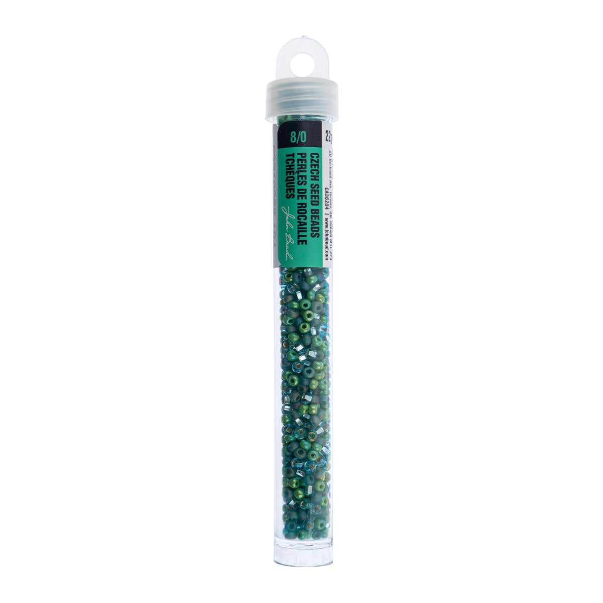 Czech Seed Beads Size 8/0 Retro Blue Mix – 22g Vial | The Pink Bead Shop Canada