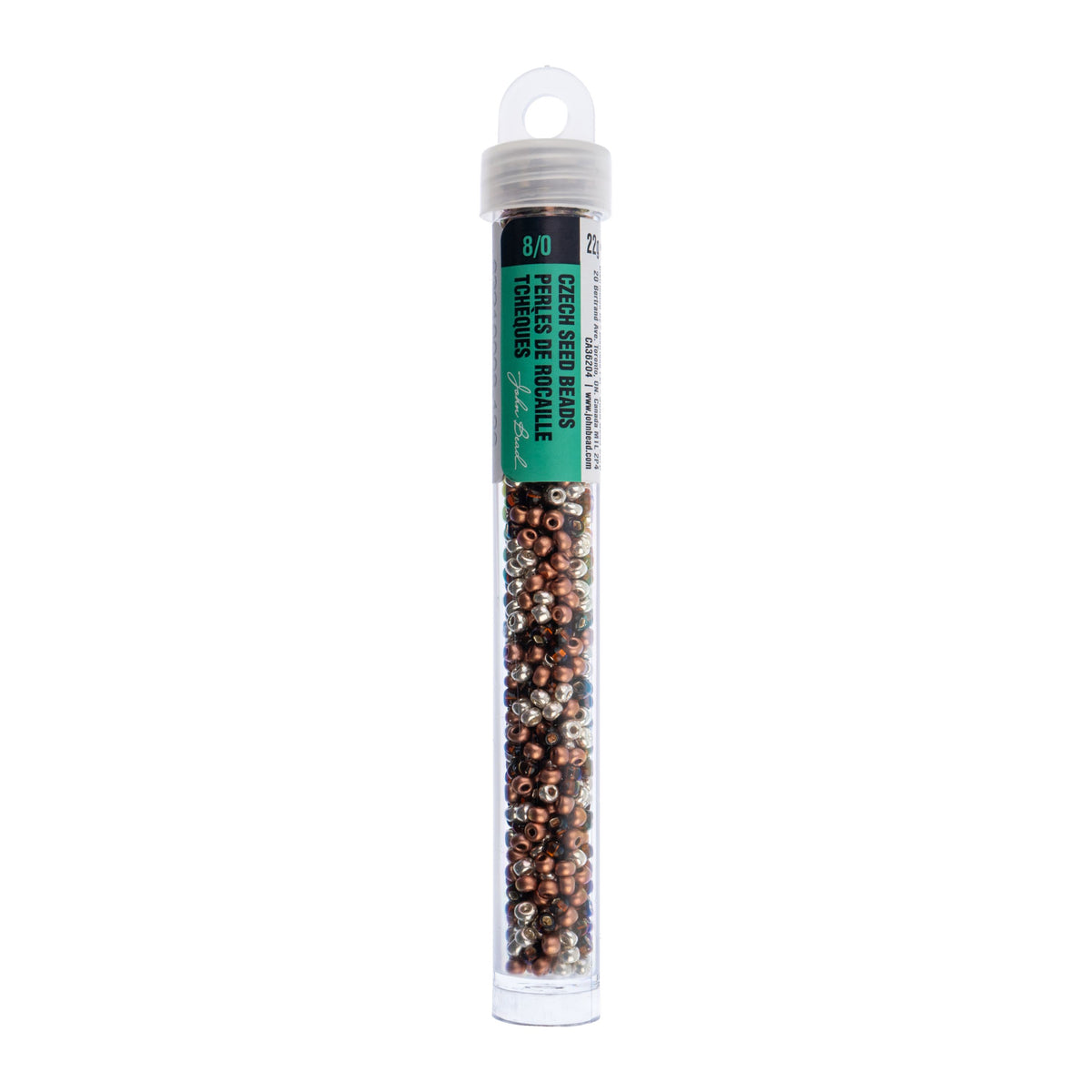 Czech Seed Beads Size 8/0 Honey Apricot Mix – 22g Vial | The Pink Bead Shop Canada