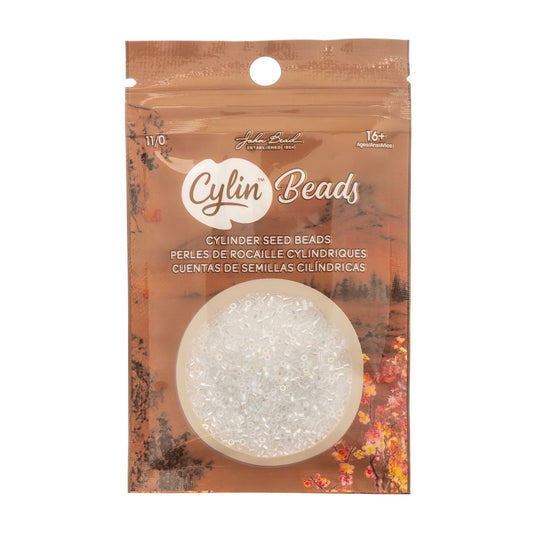 Cylin Beads 11/0 – Crystal AB (25g Bag) The Pink Bead Shop